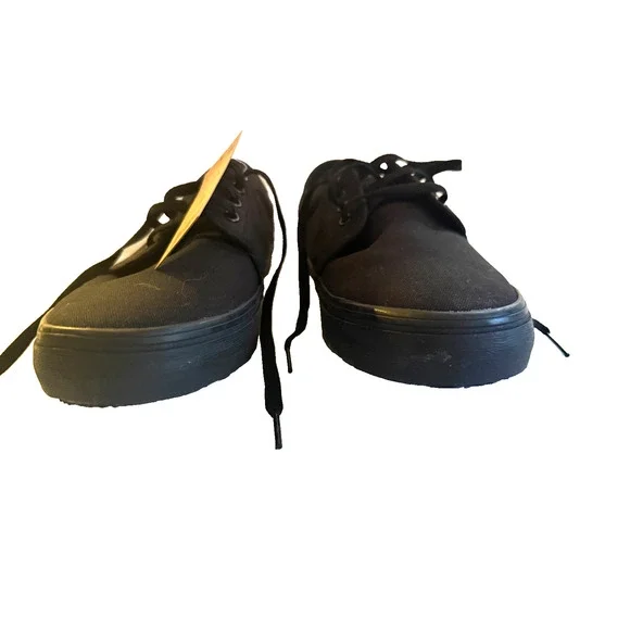 Shoes For Crews Merlin Canvas Work Sneakers Non-Slip Black Men’s 12 / Women's 13 - Picture 2 of 9
